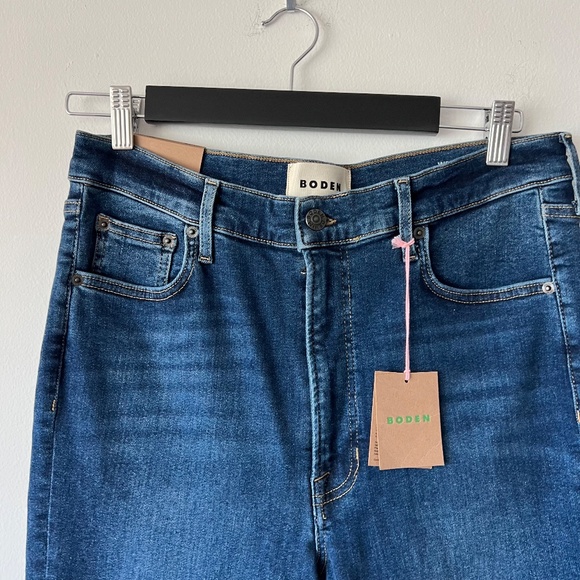 Boden High Rise True Straight Jeans size 31 / 32" in Indigo - Picture 6 of 10